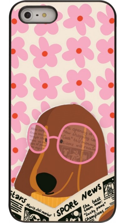 Coque iPhone 5/5s / SE (2016) - Dog with newspaper 2026