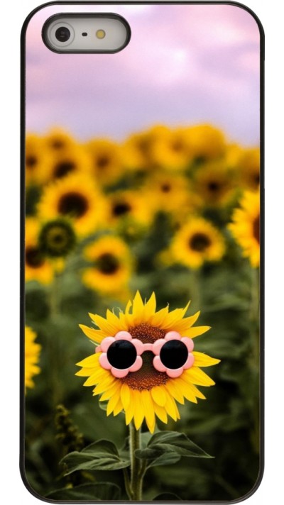 Coque iPhone 5/5s / SE (2016) - Sunflower with glasses 2026