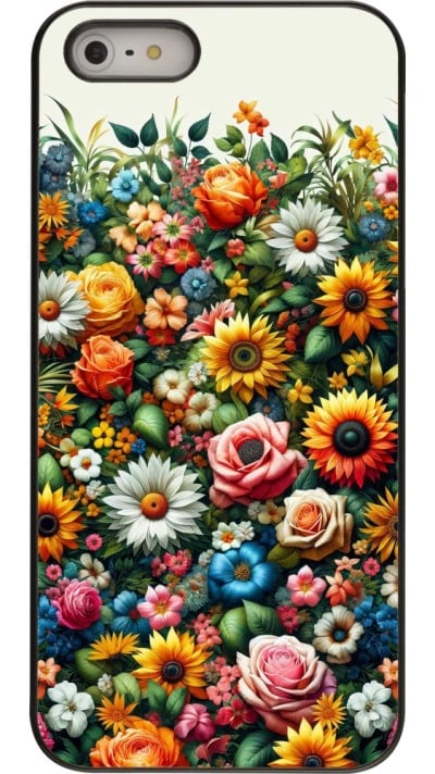 iPhone 5/5s / SE (2016) Case Hülle - Sommer Blumenmuster