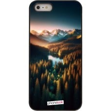 iPhone 5/5s / SE (2016) Case Hülle - Sonnenuntergang Waldsee