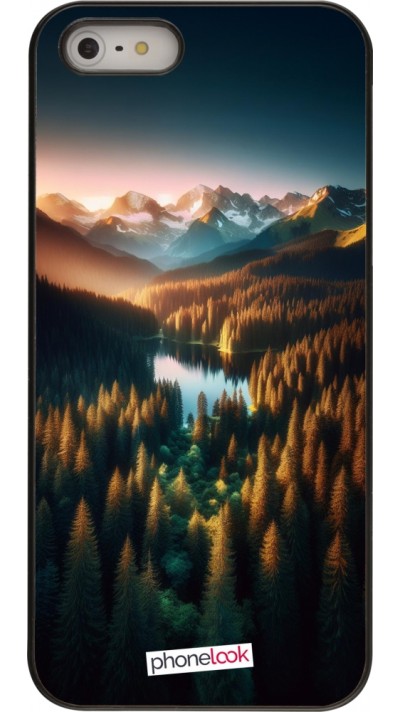 Coque iPhone 5/5s / SE (2016) - Sunset Forest Lake