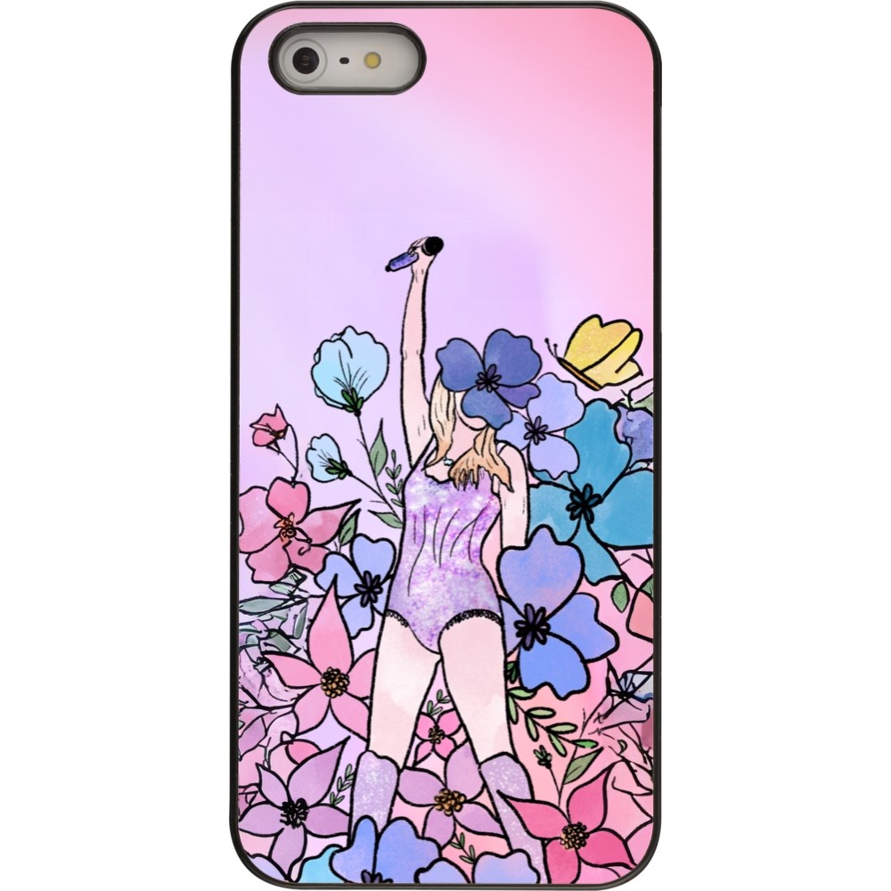 iPhone 5/5s / SE (2016) Case Hülle - Taylor Swift Sketch - Pink