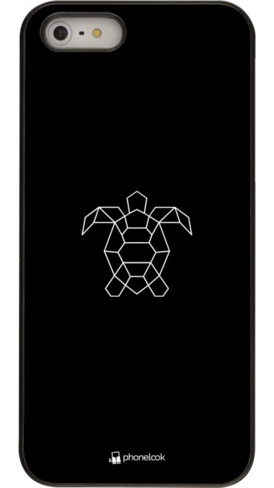 Coque iPhone 5/5s / SE (2016) - Turtles lines on black