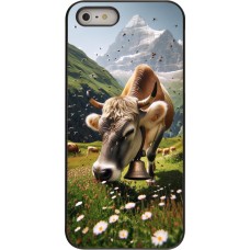 iPhone 5/5s / SE (2016) Case Hülle - Kuh Berg Wallis