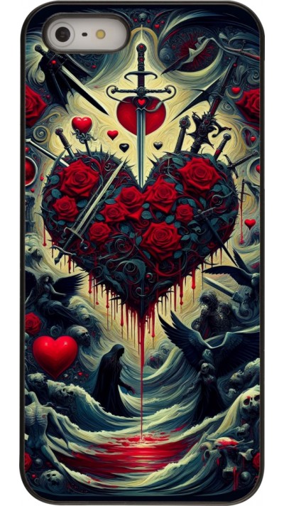 Coque iPhone 5/5s / SE (2016) - Dark Love Coeur Sang