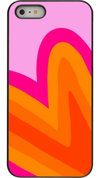 Coque iPhone 5/5s / SE (2016) - Valentine 2024 heart gradient