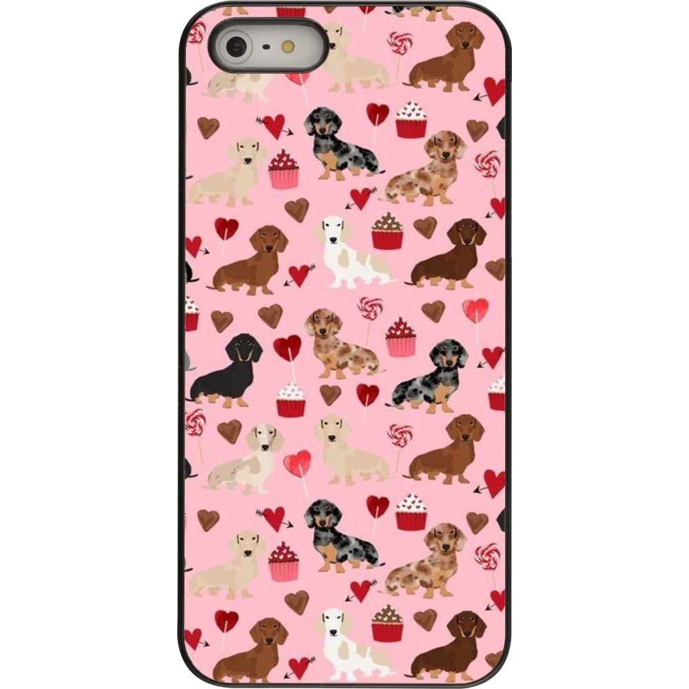 Coque iPhone 5/5s / SE (2016) - Valentine 2024 puppy love