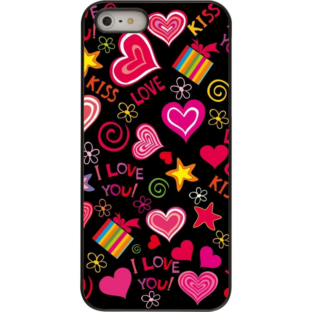 Coque iPhone 5/5s / SE (2016) - Valentine 2023 love symbols