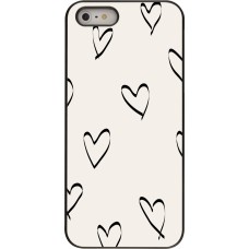 iPhone 5/5s / SE (2016) Case Hülle - Valentine 2023 minimalist hearts