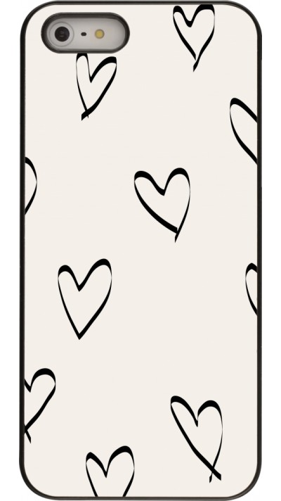 Coque iPhone 5/5s / SE (2016) - Valentine 2023 minimalist hearts