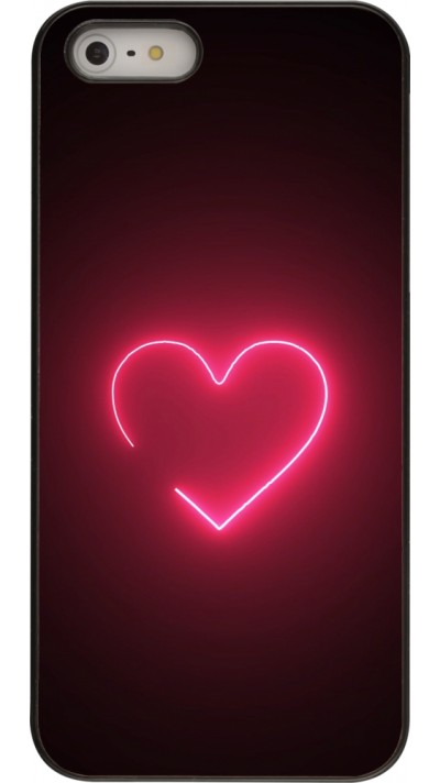 Coque iPhone 5/5s / SE (2016) - Valentine 2023 single neon heart