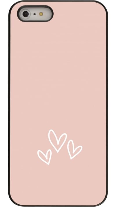 Coque iPhone 5/5s / SE (2016) - Valentine 2023 three minimalist hearts