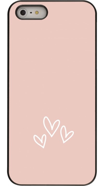 Coque iPhone 5/5s / SE (2016) - Valentine 2023 three minimalist hearts