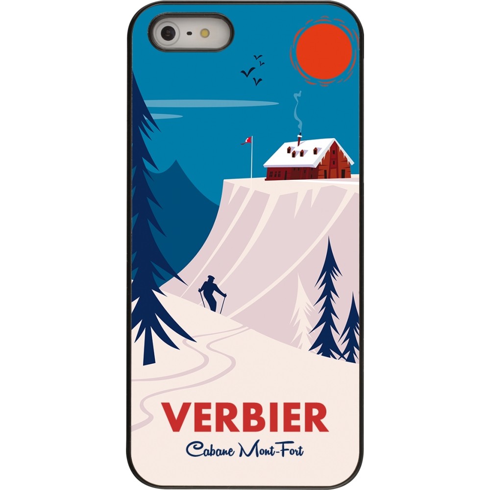 iPhone 5/5s / SE (2016) Case Hülle - Verbier Cabane Mont-Fort