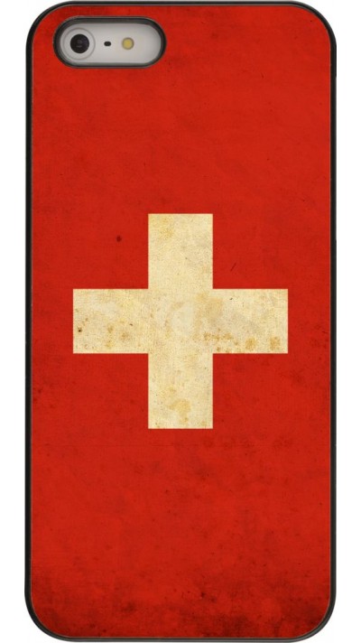 Hülle iPhone 5/5s / SE (2016) - Vintage Flag SWISS