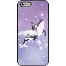 Coque iPhone 5/5s / SE (2016) - Whale in sparking stars