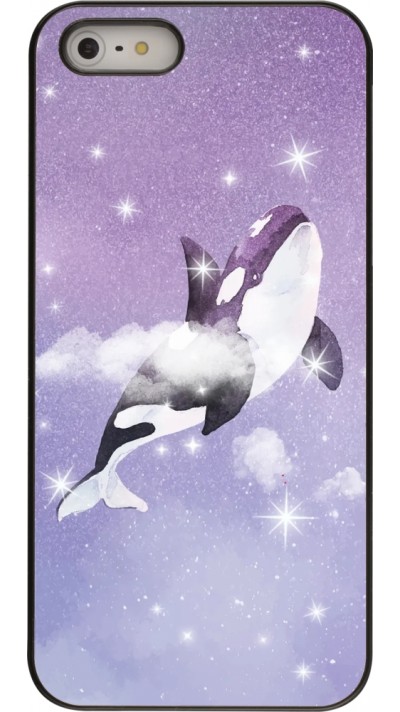 Coque iPhone 5/5s / SE (2016) - Whale in sparking stars