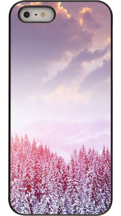 Coque iPhone 5/5s / SE (2016) - Winter 22 Pink Forest
