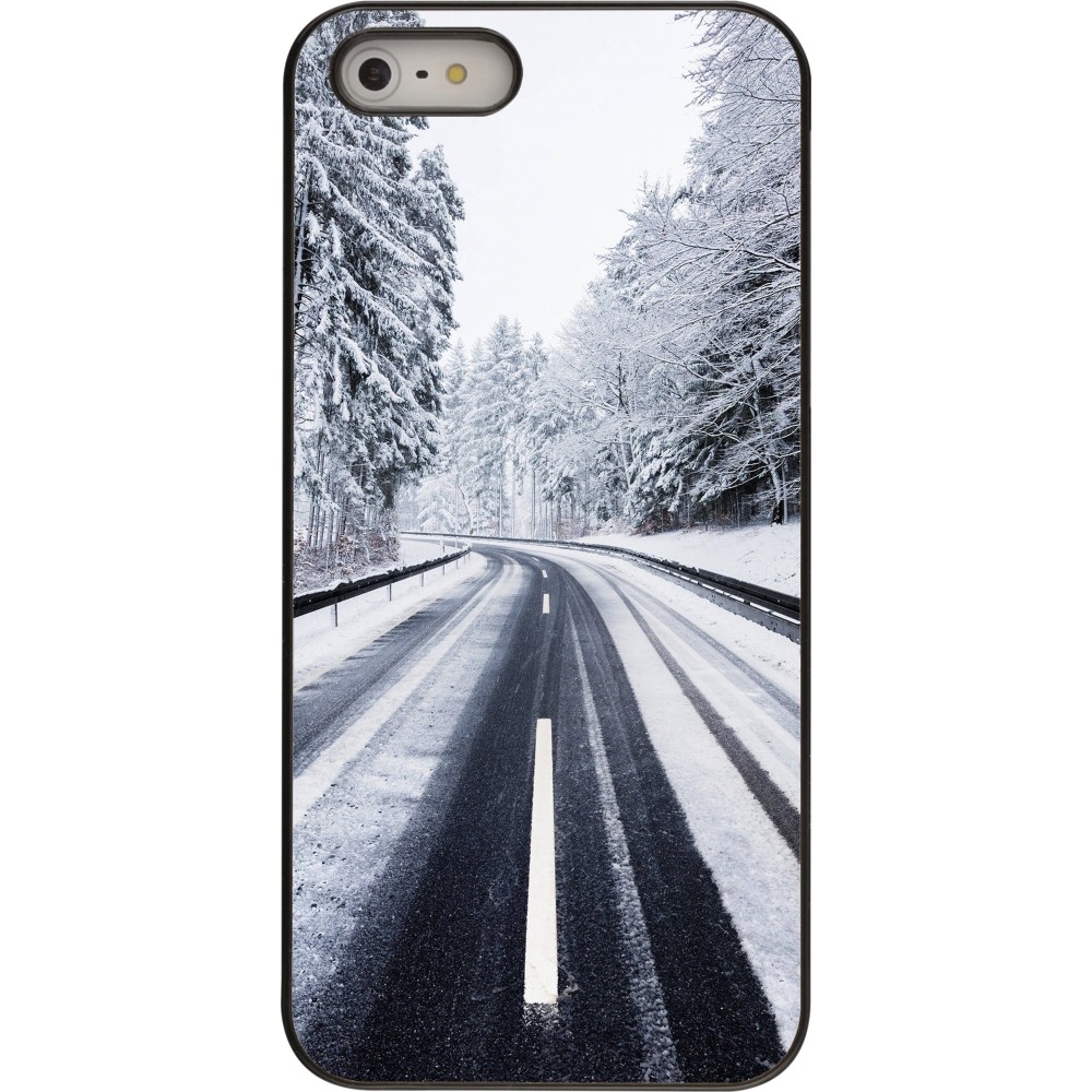 iPhone 5/5s / SE (2016) Case Hülle - Winter 22 Snowy Road