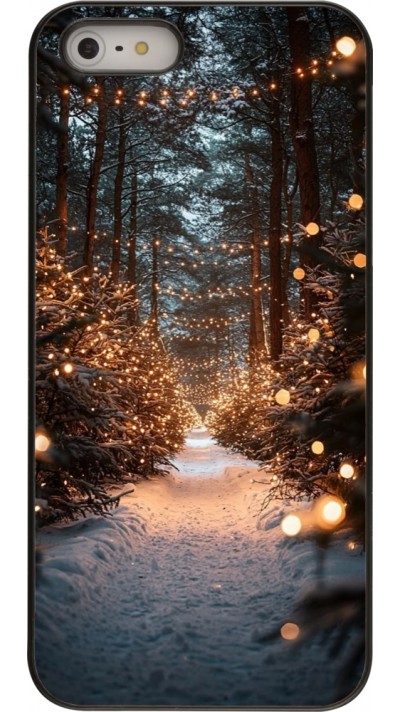 Coque iPhone 5/5s / SE (2016) - Winter 25 Winter snowy road