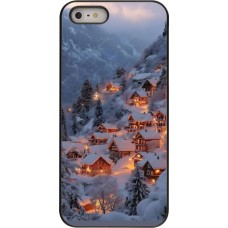 Coque iPhone 5/5s / SE (2016) - Winter 25 Winter snowy village
