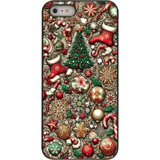 iPhone 5/5s / SE (2016) Case Hülle - Weihnachten 2023 Mikromuster