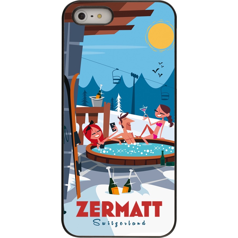 iPhone 5/5s / SE (2016) Case Hülle - Zermatt Mountain Jacuzzi