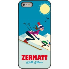 iPhone 5/5s / SE (2016) Case Hülle - Zermatt Ski Downhill