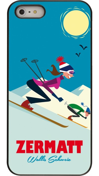 Coque iPhone 5/5s / SE (2016) - Zermatt Ski Downhill