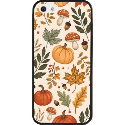 Coque iPhone 5/5s / SE (2016) - Silicone rigide noir Autumn 25 Autumn pattern