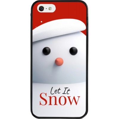 Coque iPhone 5/5s / SE (2016) - Silicone rigide noir Christmas 25 Xmas Snowman