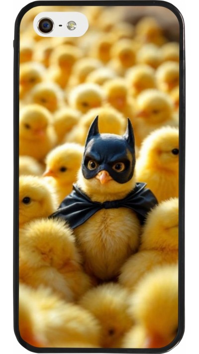 Coque iPhone 5/5s / SE (2016) - Silicone rigide noir Easter 2026 Chicken Batman