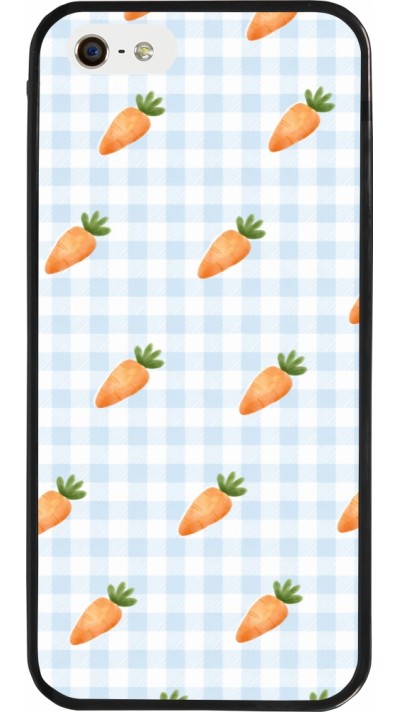 Coque iPhone 5/5s / SE (2016) - Silicone rigide noir Easter 2026 Pattern carrots