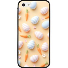Coque iPhone 5/5s / SE (2016) - Silicone rigide noir Easter 2026 Pattern Easter