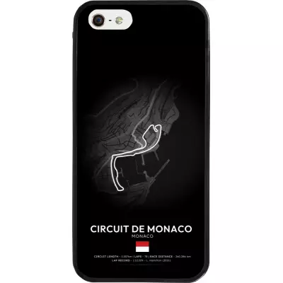 Coque iPhone 5/5s / SE (2016) - Silicone rigide noir F1 Track 2025 Monaco