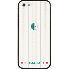 Coque iPhone 5/5s / SE (2016) - Silicone rigide noir Maillot de football Algérie 2026 personnalisable