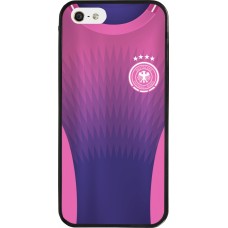 Coque iPhone 5/5s / SE (2016) - Silicone rigide noir Maillot de football Allemagne Extérieur personnalisable