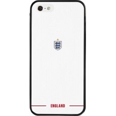 Coque iPhone 5/5s / SE (2016) - Silicone rigide noir Maillot de football Angleterre 2026 personnalisable