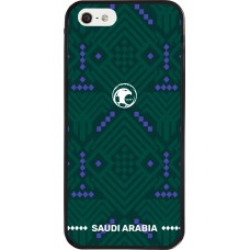 Coque iPhone 5/5s / SE (2016) - Silicone rigide noir Maillot de football Arabie saoudite 2026 personnalisable