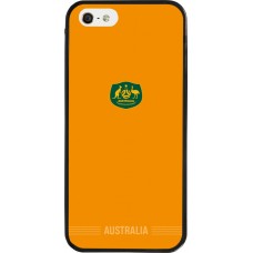Coque iPhone 5/5s / SE (2016) - Silicone rigide noir Maillot de football Australie 2026 personnalisable