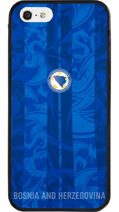 Coque iPhone 5/5s / SE (2016) - Silicone rigide noir Maillot de football Bosnie-Herzégovine 2026 personnalisable