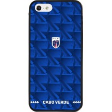 Coque iPhone 5/5s / SE (2016) - Silicone rigide noir Maillot de football Cap-Vert 2026 personnalisable