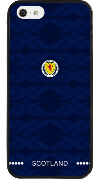 Coque iPhone 5/5s / SE (2016) - Silicone rigide noir Maillot de football Ecosse 2026 personnalisable