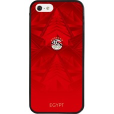 Coque iPhone 5/5s / SE (2016) - Silicone rigide noir Maillot de football Égypte 2026 personnalisable