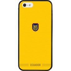 Coque iPhone 5/5s / SE (2016) - Silicone rigide noir Maillot de football Équateur 2026 personnalisable