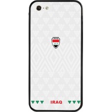 Coque iPhone 5/5s / SE (2016) - Silicone rigide noir Maillot de football Irak 2026 personnalisable