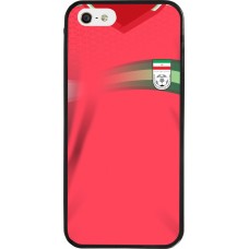 Coque iPhone 5/5s / SE (2016) - Silicone rigide noir Maillot de football Iran 2022 personnalisable