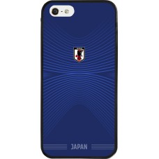 Coque iPhone 5/5s / SE (2016) - Silicone rigide noir Maillot de football Japon 2026 personnalisable