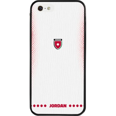 Coque iPhone 5/5s / SE (2016) - Silicone rigide noir Maillot de football Jordanie 2026 personnalisable