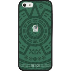 Coque iPhone 5/5s / SE (2016) - Silicone rigide noir Maillot de football Mexique 2026 personnalisable